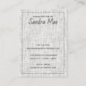 Classy Modern Minimalist Jewelry Display Card 名刺 (裏面)