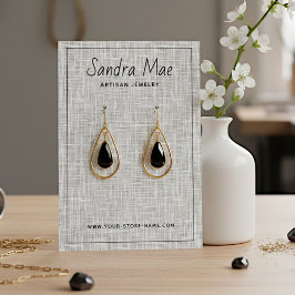 Classy Modern Minimalist Jewelry Display Card 名刺