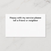 Classy Modern Simple Uber Driver Taxi 名刺 (裏面)