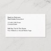 Classy Monogram Business Cards 名刺 (裏面)