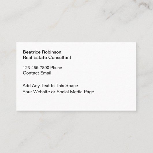 Classy Monogram Business Cards 名刺 (裏面)