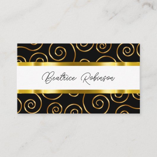 Classy Monogram Business Cards 名刺 (正面)