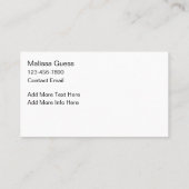 Classy Monogram Elegant Business Cards 名刺 (裏面)