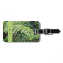 Classy Monogram Fern Leaf Luggage Tag
