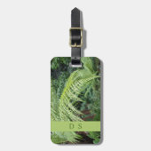 Classy Monogram Fern Leaf Luggage Tag ラゲッジタグ (正面縦)