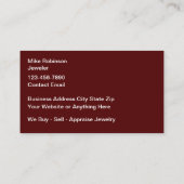 Classy Monogram Jewelry Store  名刺 (裏面)