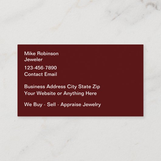 Classy Monogram Jewelry Store  名刺 (裏面)