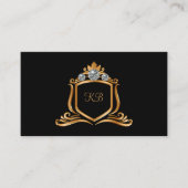 Classy Monogram Name Initials Business Cards 名刺 (正面)