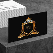 Classy Monogram Name Initials Business Cards 名刺