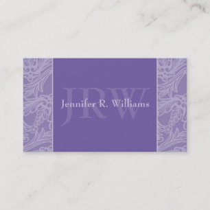 Classy Monogram Periwinkle名刺 名刺