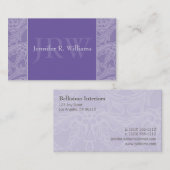 Classy Monogram Periwinkle名刺 名刺 (正面/裏面)