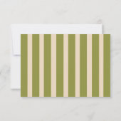 Classy Moss Green Old Money QR Code Wedding 出欠カード (裏面)