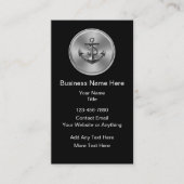 Classy Nautical Anchor Theme Business Cards 名刺 (正面)