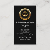Classy Nautical Anchor Theme Business Cards 名刺 (正面)