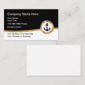 Classy Nautical Marine Anchor 名刺 (正面/裏面)