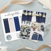 Classy Navyアイボリー結婚のカラーパレットカード2024