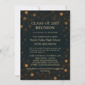 Classy Navy Gold 20th Class Reunion Invitation 招待状 (正面)