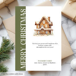 Classy Neutral Tones Christmas Greeting Template シーズンカード