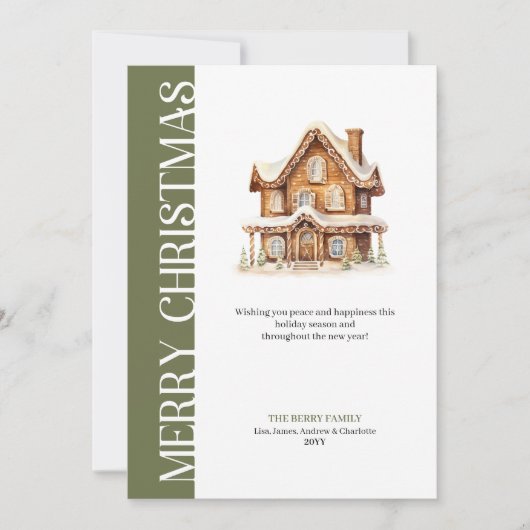 Classy Neutral Tones Christmas Greeting Template シーズンカード (正面)