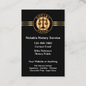 Classy Notary Public Services 名刺 (正面)