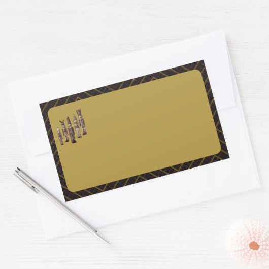 Classy Nutcracker Soldiers Name Labels 長方形シール (封筒)