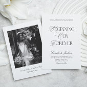 Classy Old Money Black and White Wedding 招待状