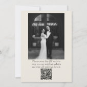 Classy Old Money Retro Photo QR Code Wedding 招待状 (裏面)