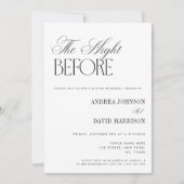 Classy Old Money The Night Before Rehearsal Dinner 招待状 (正面)
