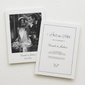 Classy Old Money Wedding Save the Date Photo 招待状