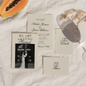 Classy Old Money Whimsical Retro Fancy Wedding 招待状