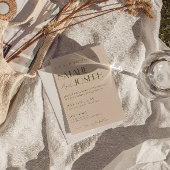 Classy Olive Green Old Money Photo QR Code Wedding 招待状