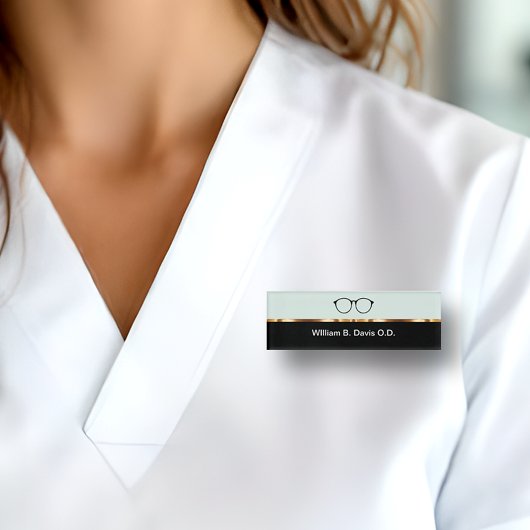 Classy Optometrist Eye Doctor Officeスタッフ 名札