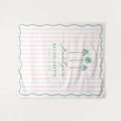 Classy Palm Springs Bachelorette Photo Backdrop タペストリー (正面(横))