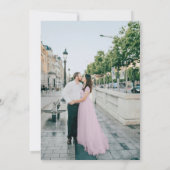 Classy Pastel Pink Elegant Save the Date Card セーブザデート (裏面)