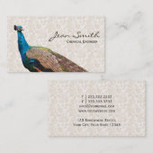 Classy Peacock化学技術者名刺 名刺 (正面/裏面)