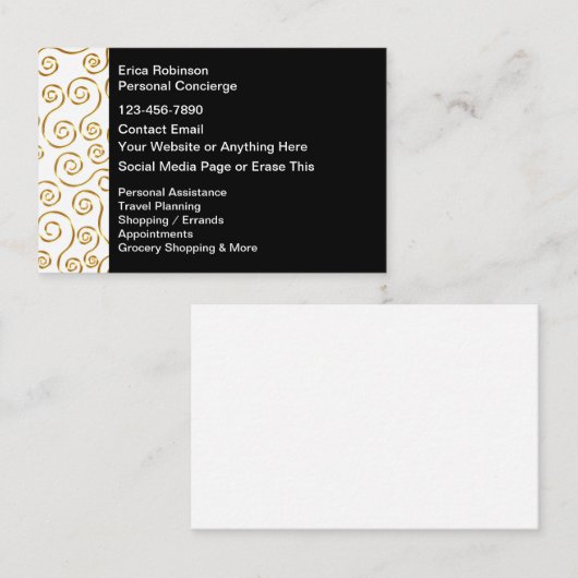 Classy Personal Concierge Services New 名刺 (正面/裏面)