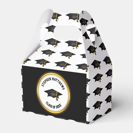 Classy Personalized Graduation Cap and Tassel フェイバーボックス (正面サイド)