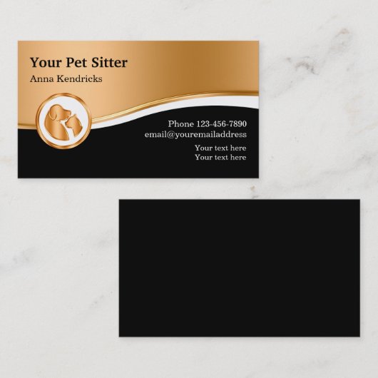 Classy Pet Service Business Cards 名刺 (正面/裏面)