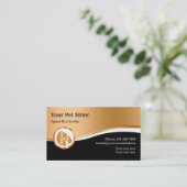 Classy Pet Service Business Cards 名刺 (スタンド正面)