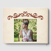 Classy Photo Quinceanera 15th Birthday Burgundy  ゲストブック (裏面)