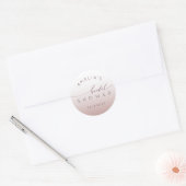 Classy Pink Gradient Bridal Shower ラウンドシール (封筒)