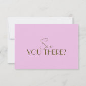 Classy Pink Grassland Old Money QR Code Wedding 出欠カード (裏面)