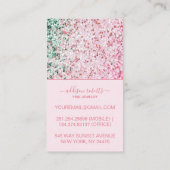 Classy Pink Modern Branding Jewelry Care 名刺 (裏面)