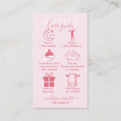 Classy Pink Modern Branding Jewelry Care 名刺 (正面)