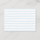Classy Preppy Blue White Stripes Books for Baby エンクロージャーカード (裏面)