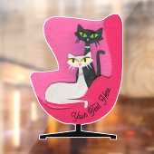 Classy Pretty Atomic Cats in Bright Pink Chair ウィンドウサイン (シート2)