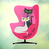 Classy Pretty Atomic Cats in Bright Pink Chair ウィンドウサイン (シート3)