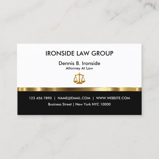 Classy Professional Attorney 名刺 (正面)