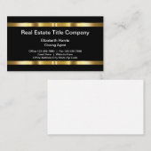 classy Professional Real Estate Title Company 名刺 (正面/裏面)