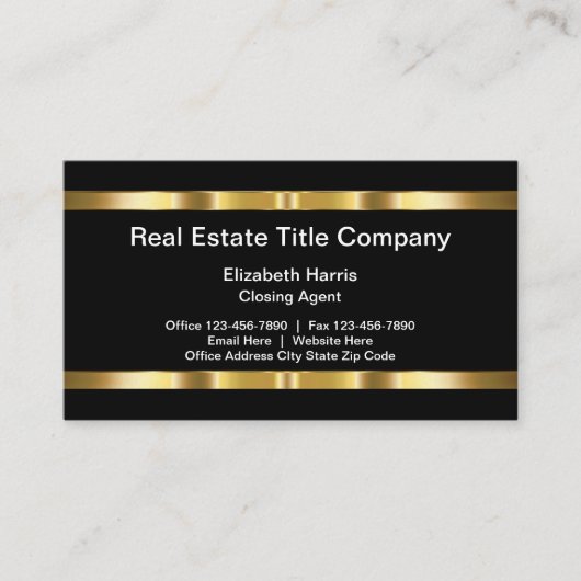 classy Professional Real Estate Title Company 名刺 (正面)